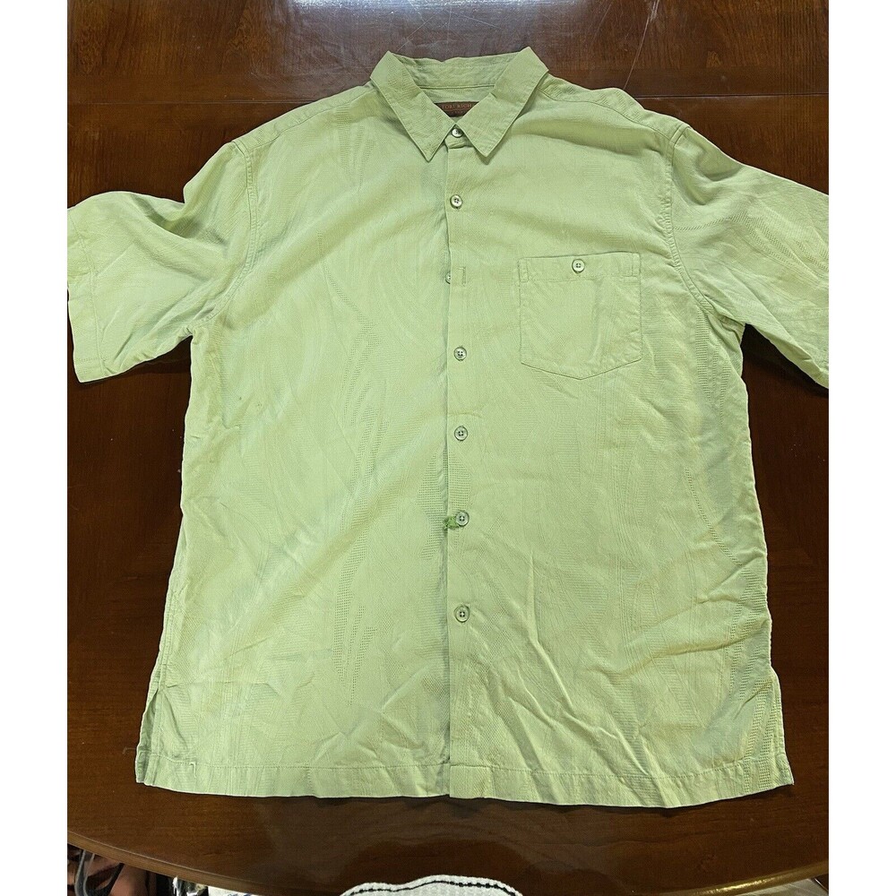 Tori Richard Shirt Mens  Light Green X-Large  Silk Short Sleeve Button Up